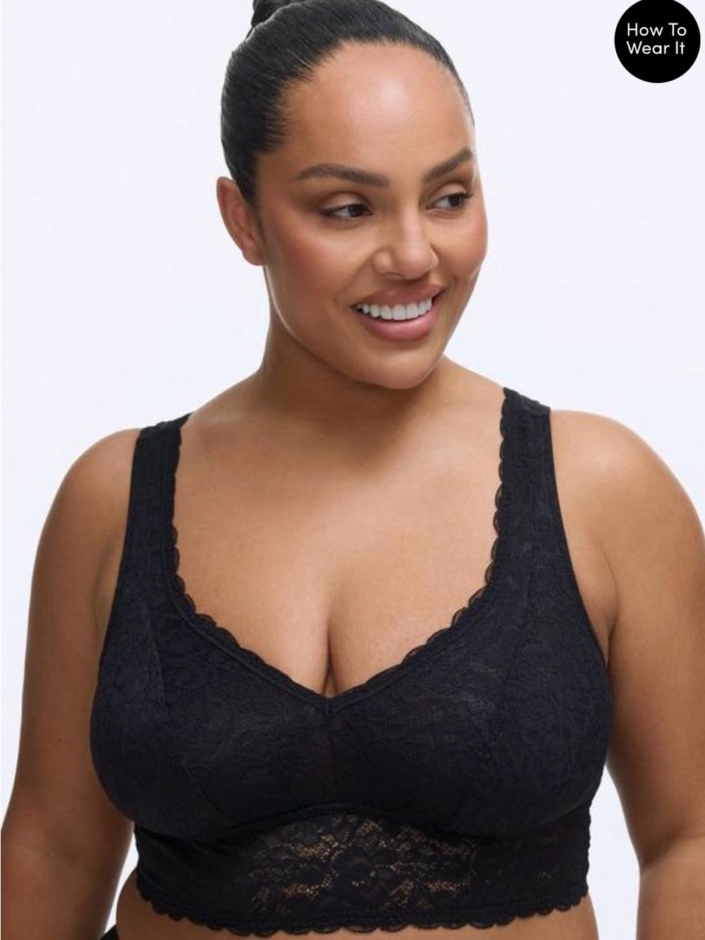 Unlined Crossback Black Lace Bralette - Torrid